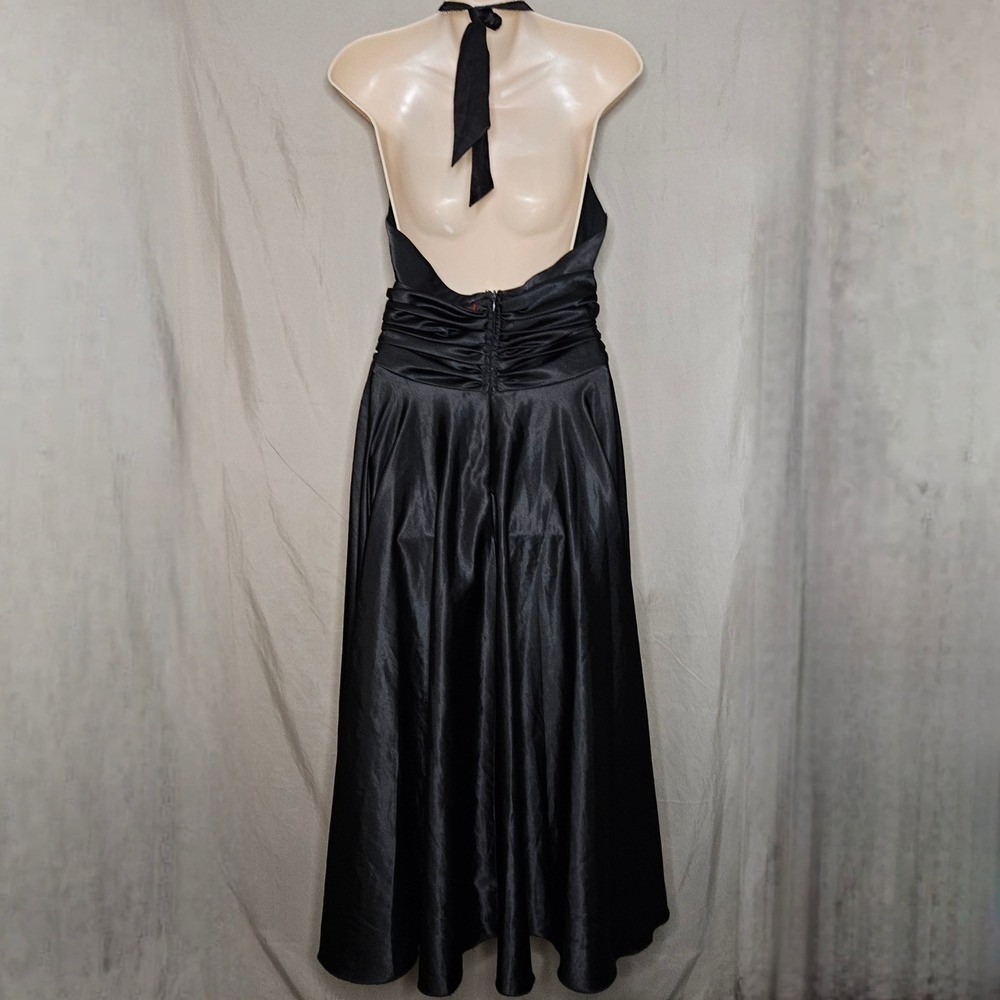 Aspeed Black Halter Maxi Dress Evening Party Gown - Picture 3 of 4